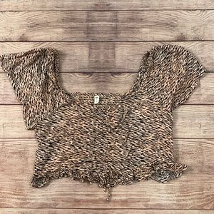 Animal print crop top